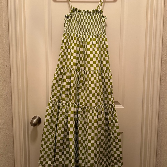 En Saison Green and White Checkered Dress - Picture 1 of 8